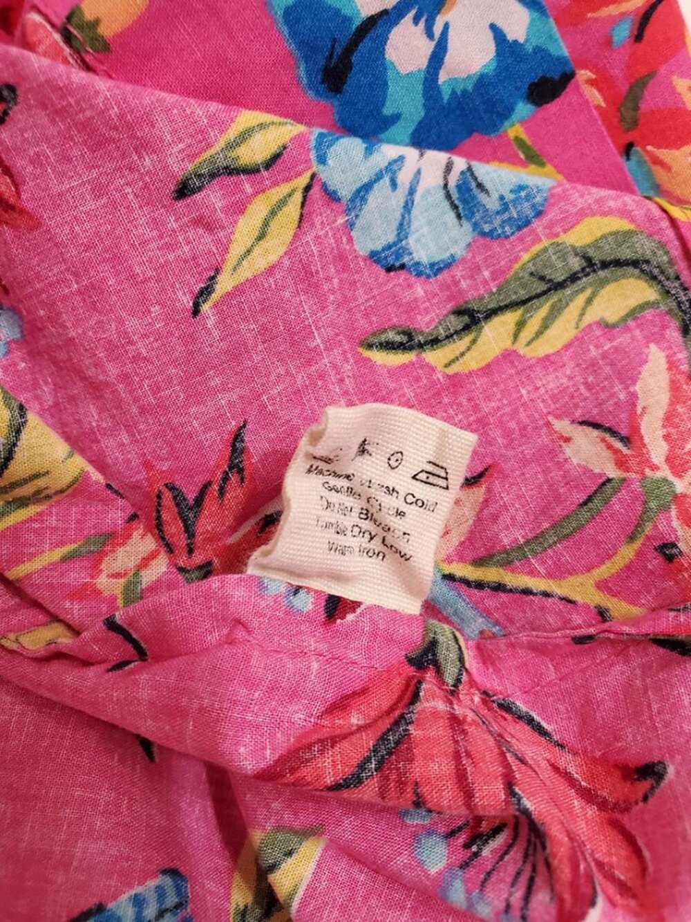 Printfresh Cami Nightgown L Hummingbird Haven Organic Cotton Floral Bird Pockets - Picture 12 of 12